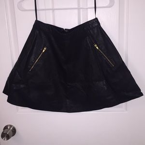 Free People Vegan Leather Mini-Skirt